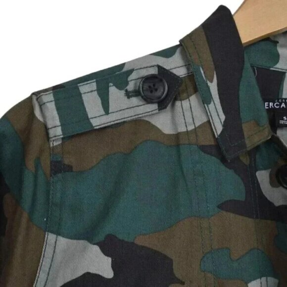 J.Crew Mercantile Camo Utility Shacket Green Brown Size Small - Picture 8 of 16